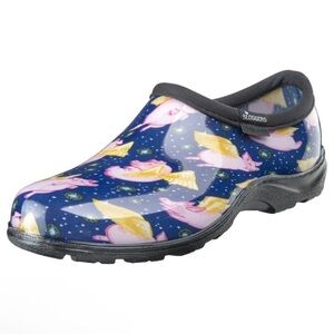 SLOGGERS NEW Waterproof Gardening Shoes ‘When Pigs Fly’ Print Women’s Sz 11